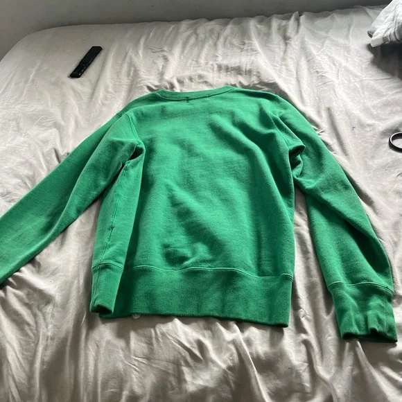 Bape Men's Green Long Sleeve crew neck sweat shirt